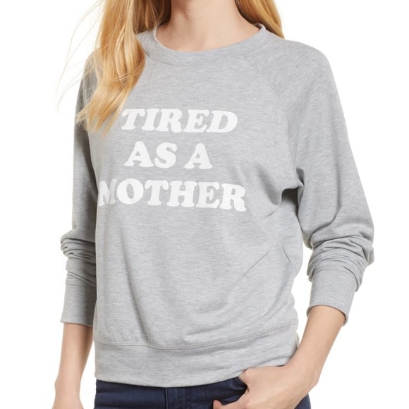 Caslon Cozy Slogan Sweatshirt- Heather Grey- XS - Picture 2 of 4